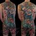 Tattoos - Justins Geisha with a gas mask back piece - 96347